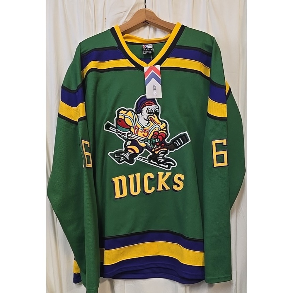The Mighty Ducks Hockey Jersey #66 Gordon Bombay Size XXL Athletic - Picture 4 of 9